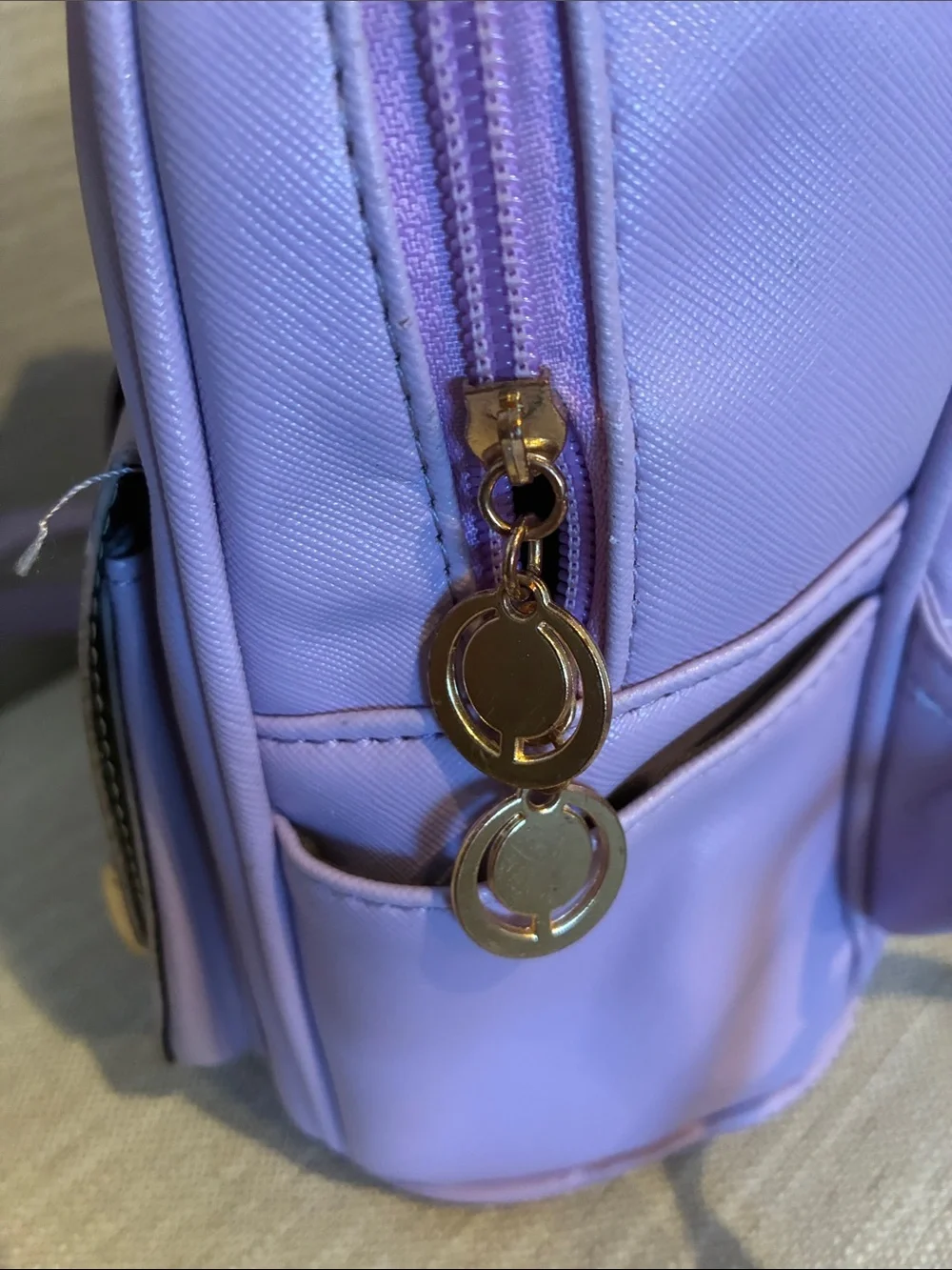 Kids Lavender Mini Backpack with Front Pocket - Unbranded